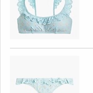 JCREW scalloped blue bikini